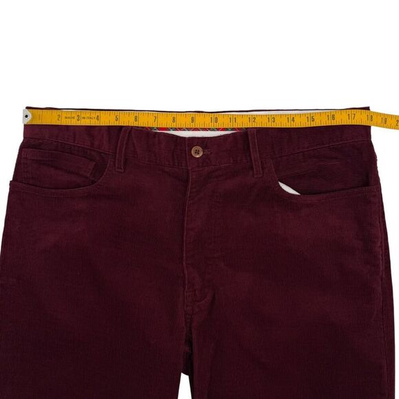 Polo Golf Ralph Lauren Men's Corduroy Pants Classic Golf Fit Burgundy 34x32 - Picture 10 of 12